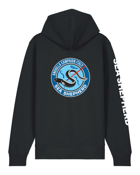 Anguilla Campaign - Felpa con Cappuccio e Zip Unisex Regular Fit