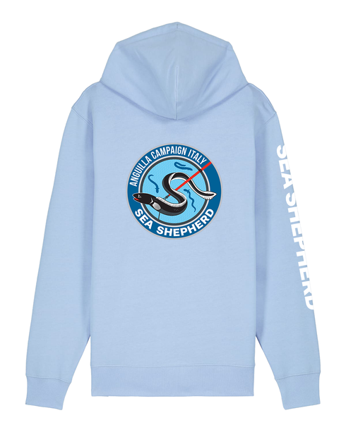 Anguilla Campaign - Felpa con Cappuccio e Zip Unisex Regular Fit