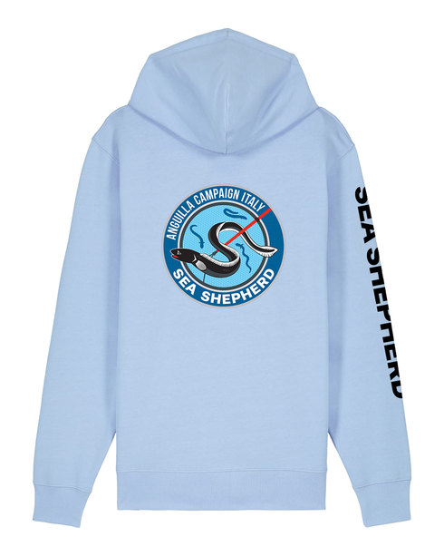 Anguilla Campaign - Felpa con Cappuccio e Zip Unisex Regular Fit