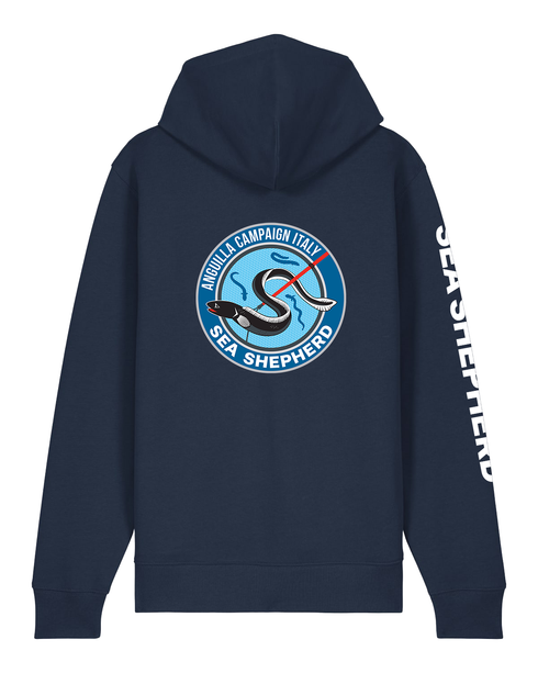 Anguilla Campaign - Felpa con Cappuccio e Zip Unisex Regular Fit