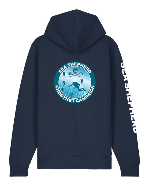 Campagna Ghostnet - Felpa con Cappuccio e Zip Unisex Regular Fit