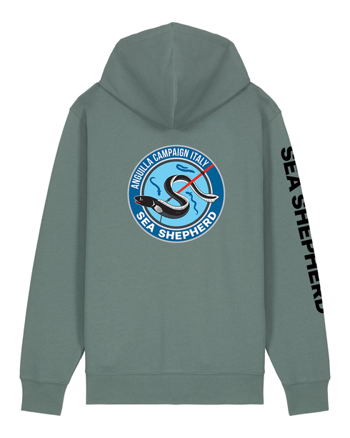 Anguilla Campaign - Felpa con Cappuccio e Zip Unisex Regular Fit