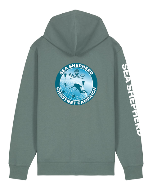 Campagna Ghostnet - Felpa con Cappuccio e Zip Unisex Regular Fit