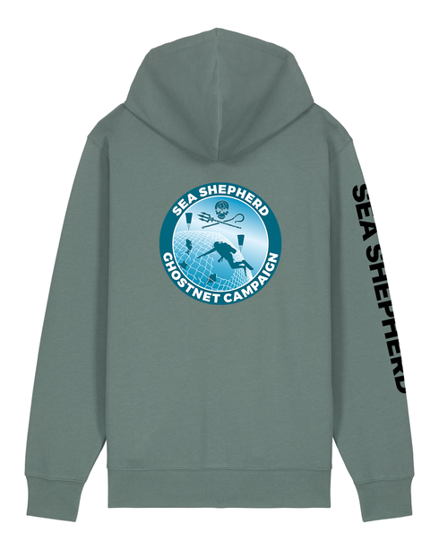 Campagna Ghostnet - Felpa con Cappuccio e Zip Unisex Regular Fit