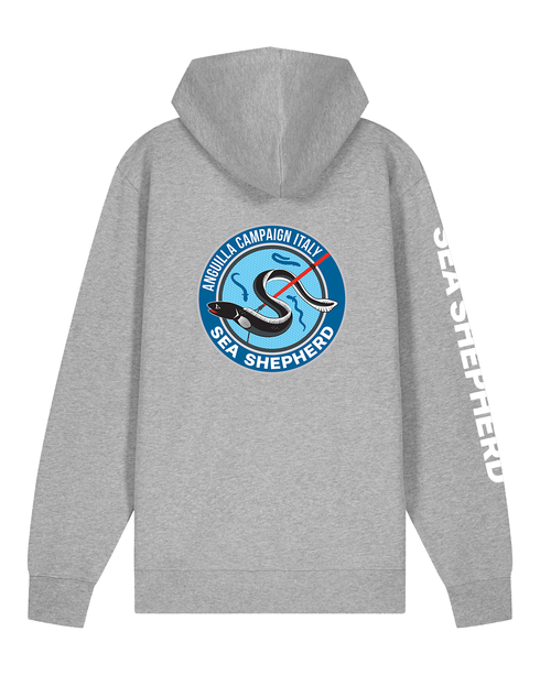 Anguilla Campaign - Felpa con Cappuccio e Zip Unisex Regular Fit