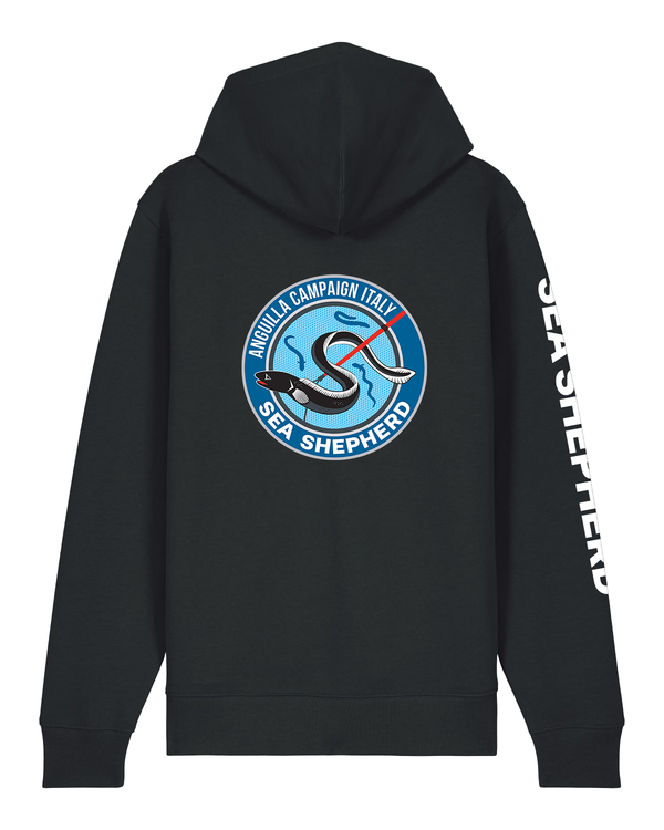 Anguilla Campaign - Felpa con Cappuccio e Zip Unisex Regular Fit